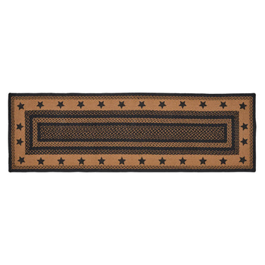 Farmhouse Jute Braided Rug/Runner Rect. Stencil Stars with Rug Pad 2'x6.5' VHC Brands - The Fox Decor